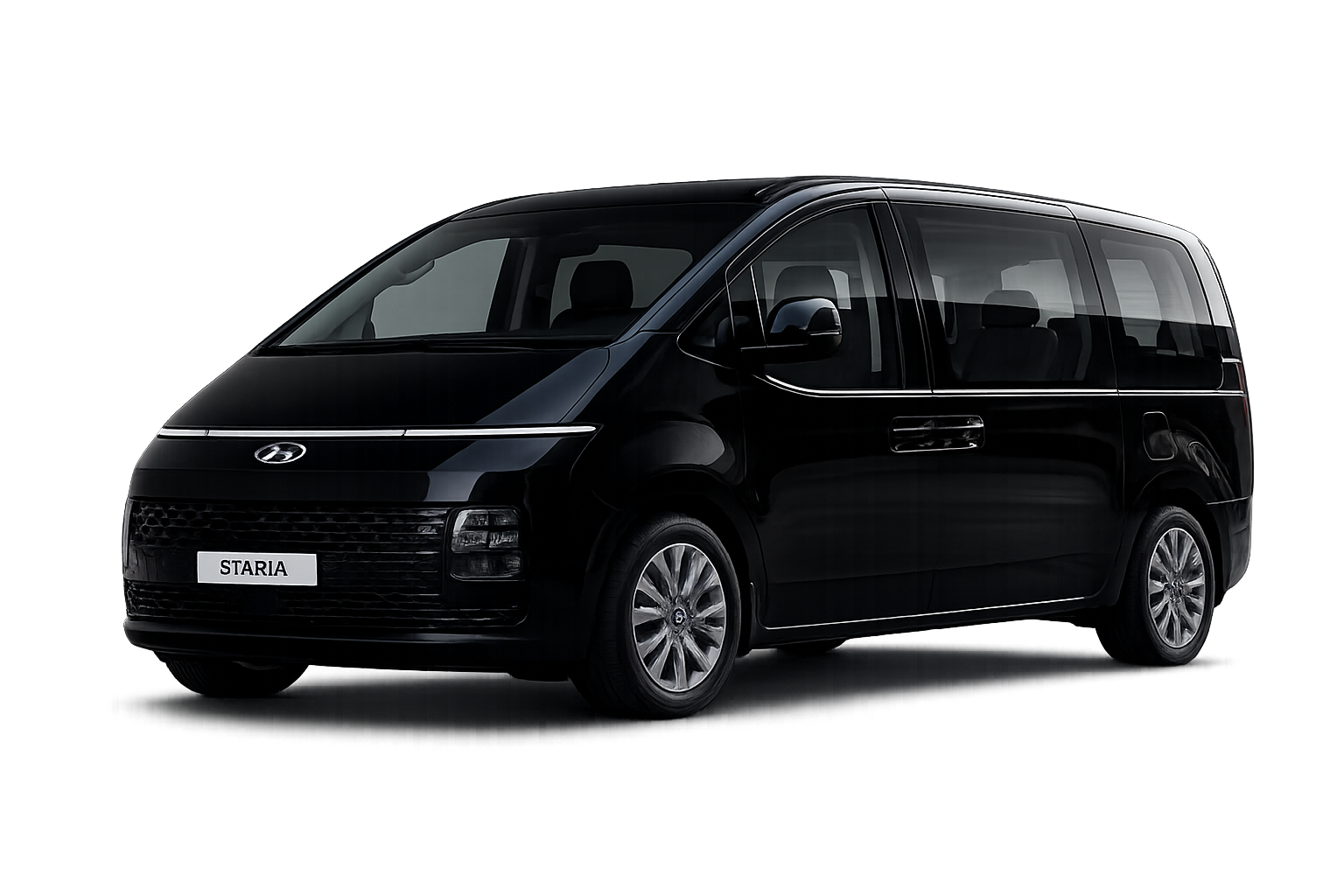 Hyundai Staria noir Van avec chauffeur privé Driver of the King à Paris